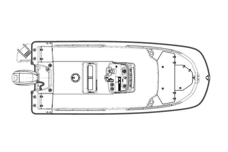 Slide: The Image of 2020 Boston Whaler 190 Montauk boat cleat and electrical panel detail. - 23