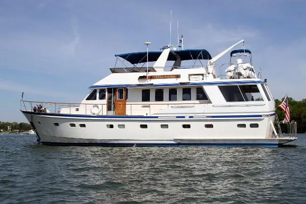 Slide: The Image of Lowland 64 Pilot House Long Range Motor Yacht 1986 - 1