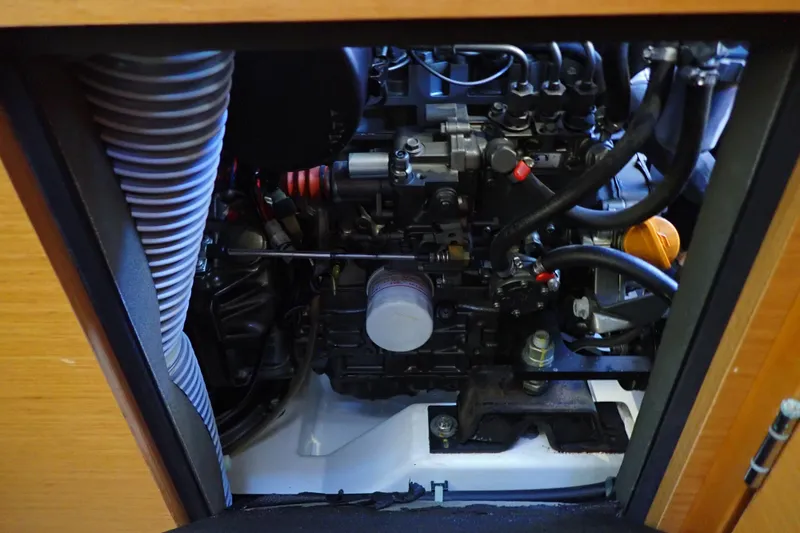 Slide: The Image of Engine compartment of a 2018 Jeanneau Sun Odyssey 389 sailboat. - 165