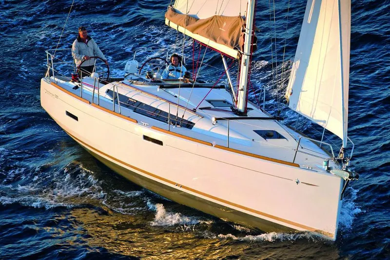 Slide: The Image of Manufacturer Provided Image: 2018 Jeanneau Sun Odyssey 389 sailing on open water. - 200