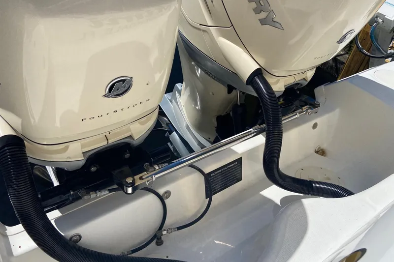 Slide: The Image of 2011 Boston Whaler 320 Outrage with dual Mercury FourStroke outboard engines. - 15