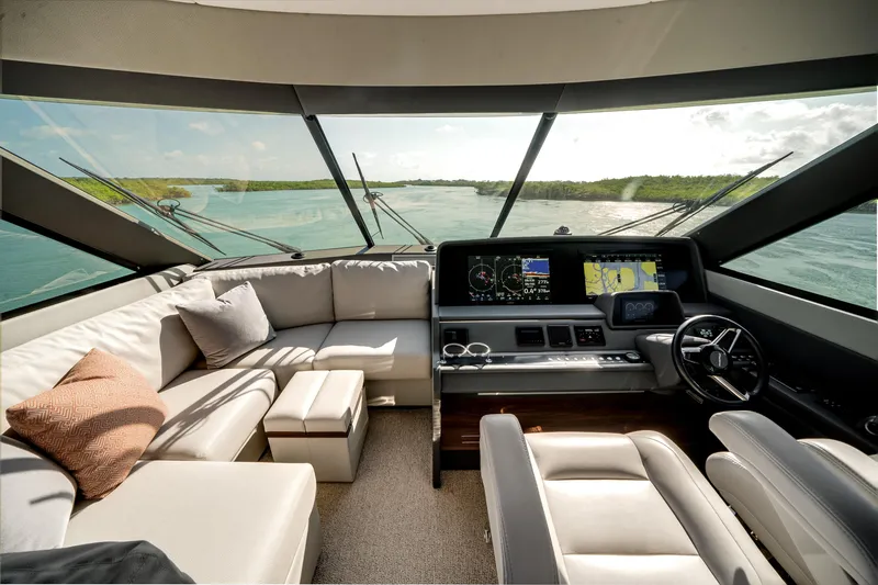 Slide: The Image of Luxurious interior of 2024 Maritimo M55 yacht with modern navigation system. - 30