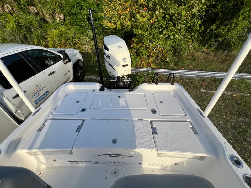 Slide: The Image of 2016 Blue Wave 2400 PureBay boat with Suzuki 300 engine. - 16