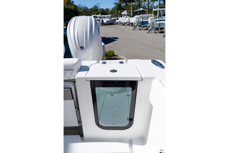 Slide: The Image of 2026 Sportsman Open 252 Center Console boat detail with sleek design and modern features. - 16