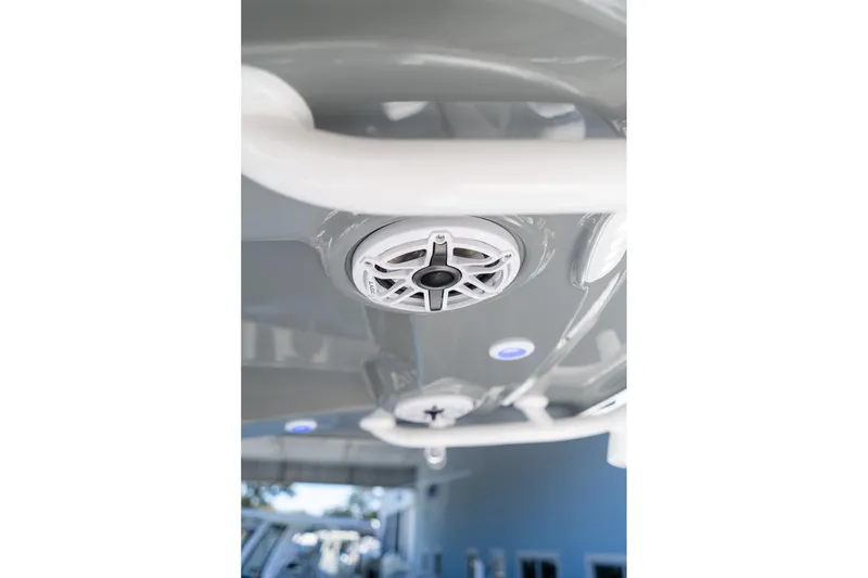 Slide: The Image of 2026 Sportsman Open 252 Center Console boat speaker detail. - 52