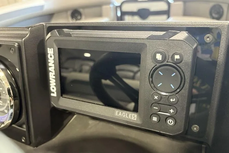 Slide: The Image of Lowrance Eagle5 display on 2026 Premier 220 Sunscape RL - CL boat dashboard. - 16