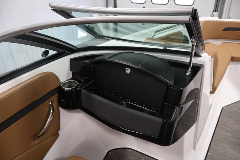 Slide: The Image of Interior of 2026 Four Winns HD2 OB boat, featuring sleek design and comfortable seating. - 29