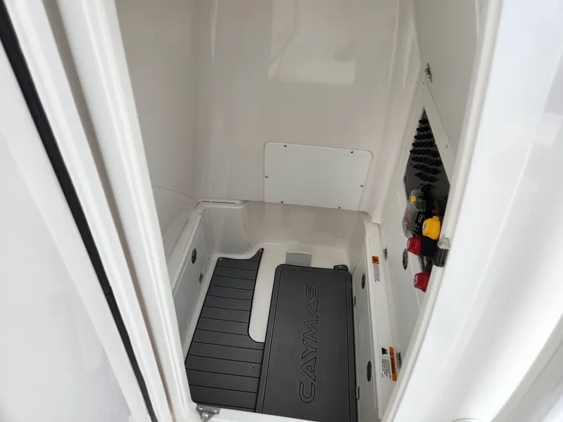 Slide: The Image of Interior of 2024 Caymas 28 HB boat with floor mat. - 7