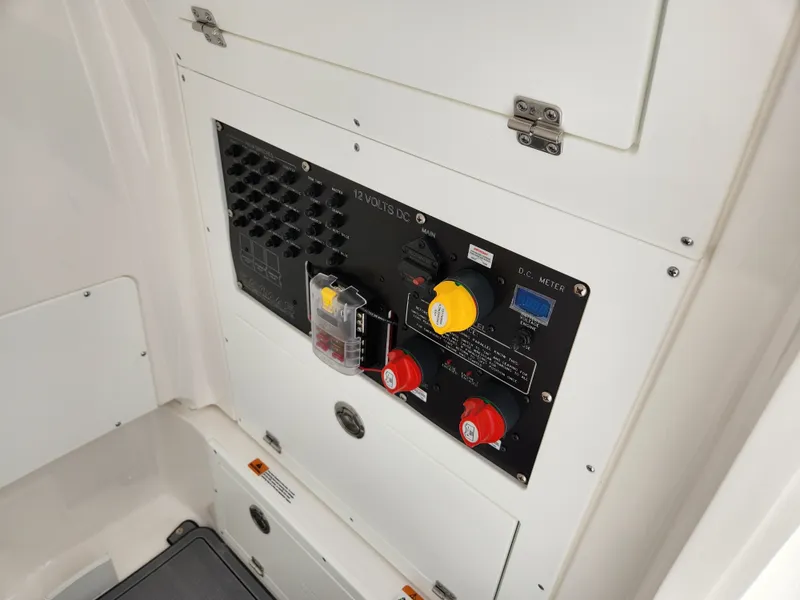Slide: The Image of Electrical panel of 2024 Caymas 28 HB boat. - 8
