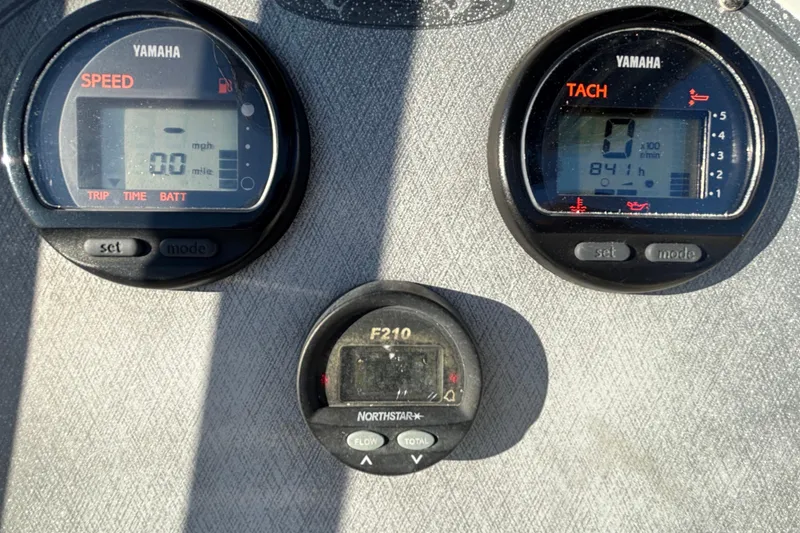 Slide: The Image of Dashboard of 2004 Hydra-Sports Lightning 230 CC with Yamaha gauges. - 71