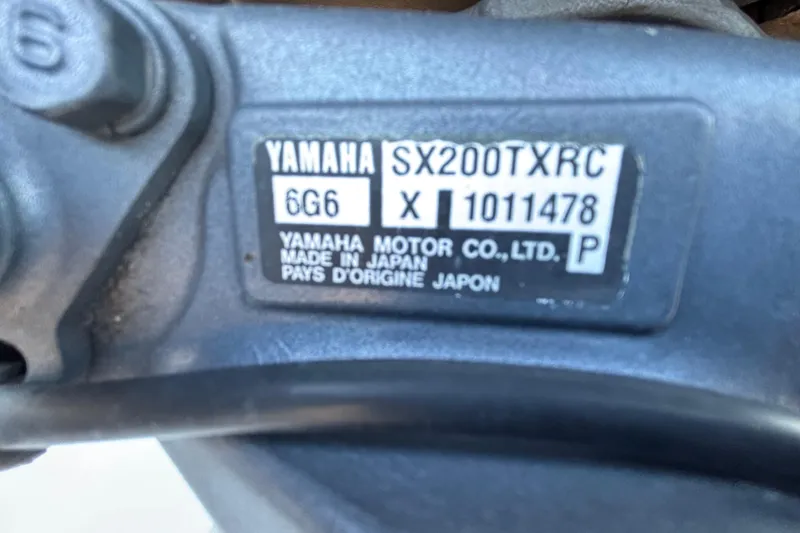 Slide: The Image of Label on Yamaha SX200TXRC engine, Hydra-Sports Lightning 230 CC, 2004 model. - 79
