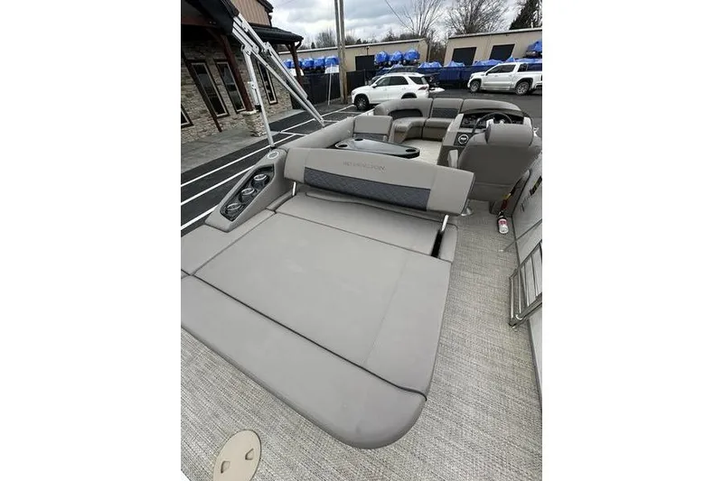 Slide: The Image of 2019 Bennington SX 22 SSBXP pontoon boat with spacious seating and modern design. - 15