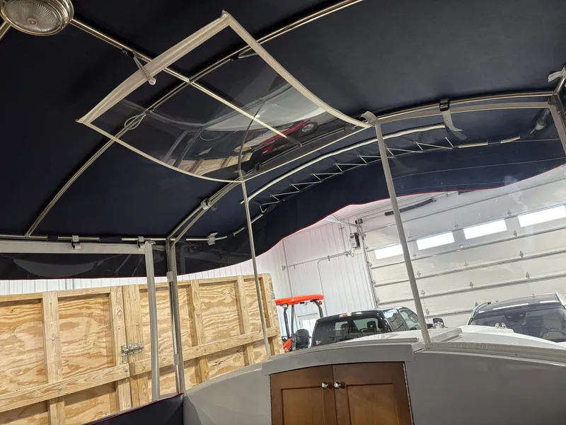 Slide: The Image of Interior view of a 2021 Duffy Cuddy Cabin with canopy. - 39