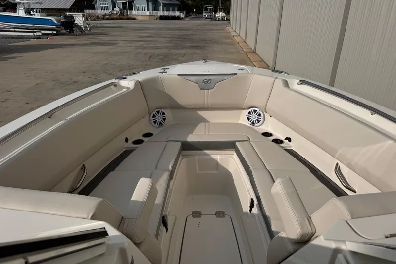 Slide: The Image of 2026 Sailfish 276 DC boat interior with spacious seating and modern design. - 22