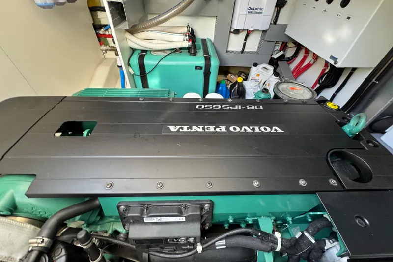 Slide: The Image of Engine room of 2020 Beneteau Monte Carlo 52 with Volvo Penta D6-IPS650 engine. - 56