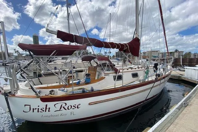 Slide: The Image of Sailboat "Irish Rose" docked, Pacific Seacraft Crealock 34, 1995 model, Longboat Key, FL. - 3