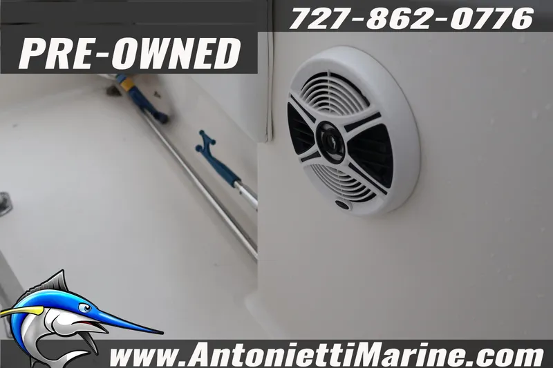 Slide: The Image of Pre-owned 2017 Robalo R200 Center Console boat with speaker detail, Antonietti Marine. - 19