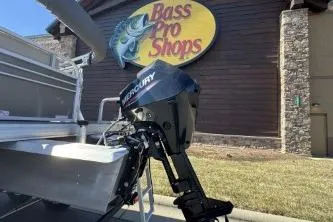Slide: The Image of 2021 Sun Tracker Party Barge 20 DLX with Mercury engine at Bass Pro Shops. - 3