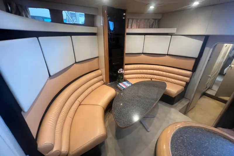 Slide: The Image of 1989 Bayliner 4285 Avanti yacht bathroom with sink, mirror, and toilet. - 34