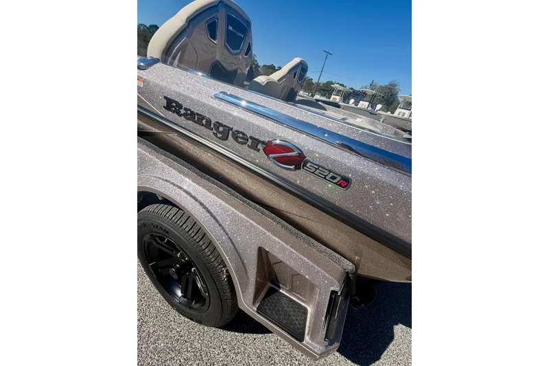 Slide: The Image of 2026 Ranger Z520R Ultra boat with metallic finish and sleek design. - 17