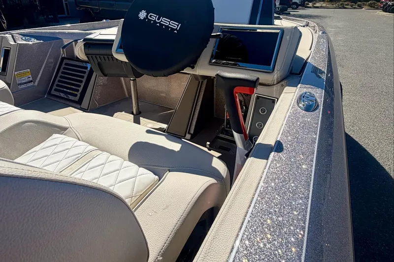 Slide: The Image of Interior of 2026 Ranger Z520R Ultra boat with Gussi Italia steering wheel. - 9