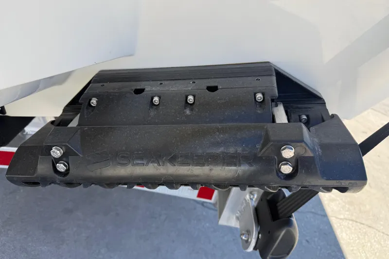 Slide: The Image of 2026 Pathfinder 2600 TRS boat with Seakeeper stabilizer detail. - 8