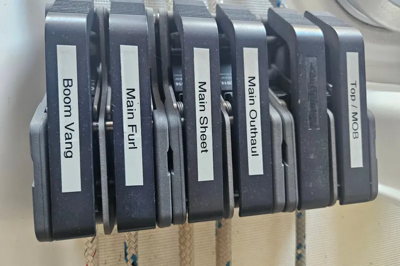 Slide: The Image of 1998 Beneteau 381 yacht bathroom interior with modern fixtures and compact design. - 53