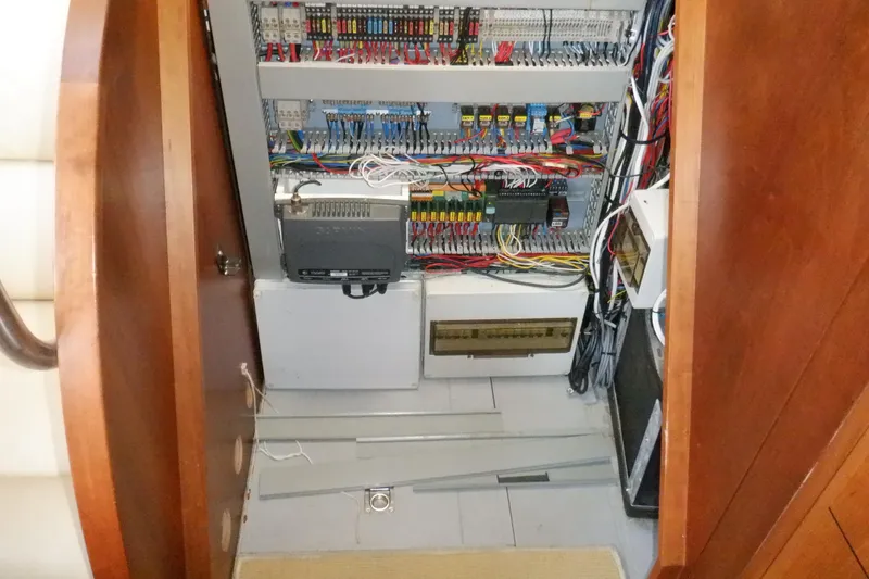 Slide: The Image of Luxurious bathroom in 2001 Linssen DS 45 yacht with modern fixtures and elegant design. - 55