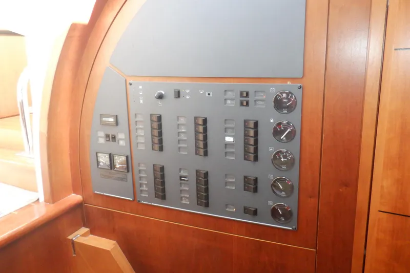 Slide: The Image of Luxurious bathroom in 2001 Linssen DS 45 yacht with modern fixtures and compact design. - 56