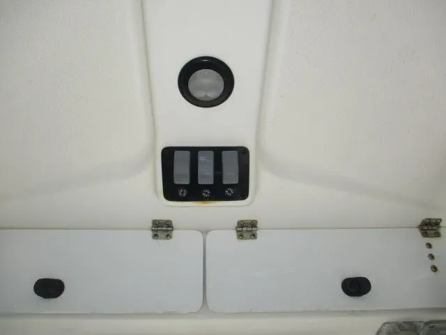 Slide: The Image of Control panel on Everglades 250 Center Console boat, year 2002. - 40