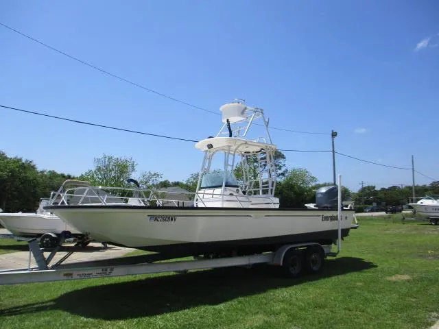 Slide: The Image of Everglades 250 Center Console boat on trailer, year 2002. - 6