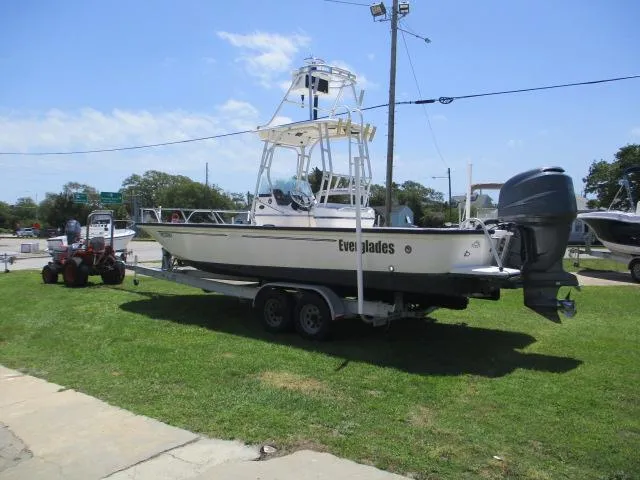 Slide: The Image of Everglades 250 Center Console boat on trailer, year 2002. - 8