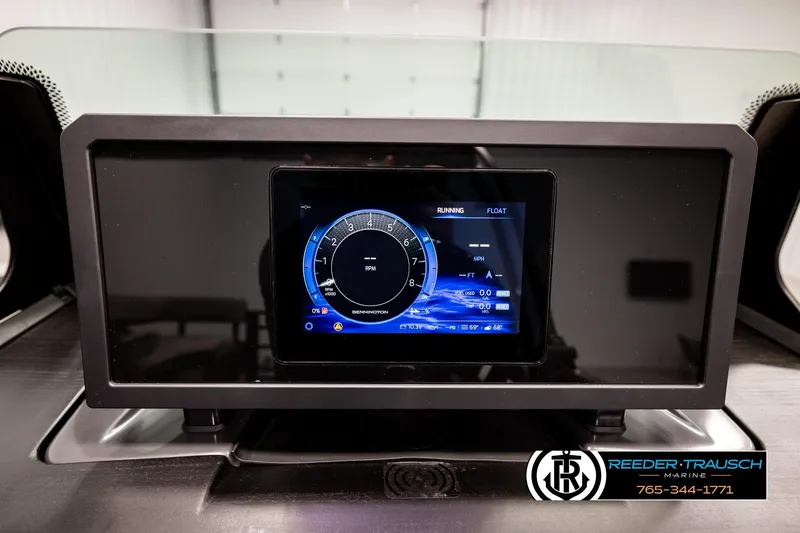 Slide: The Image of Dashboard display of 2026 Bennington MOFBSF boat with digital RPM gauge. - 34
