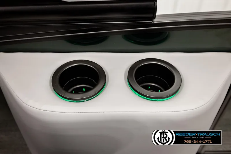 Slide: The Image of 2026 Bennington MOFBSF boat cup holders with green LED lighting. - 43