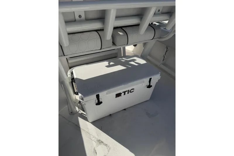 Slide: The Image of RTIC cooler on 2022 Sea Fox 248 Commander boat deck. - 15