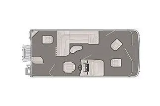 Slide: The Image of Manufacturer Provided Image: Top view layout of 2020 Bennington SV 20 SFV pontoon boat. - 17