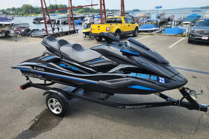 Slide: The Image of 2020 Yamaha WaveRunner FX Limited SVHO on trailer at marina parking lot. - 4