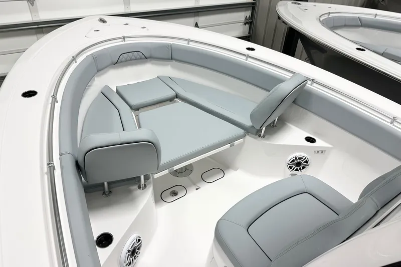 Slide: The Image of 2026 Sportsman Open 282 Center Console boat with spacious seating and modern design. - 10