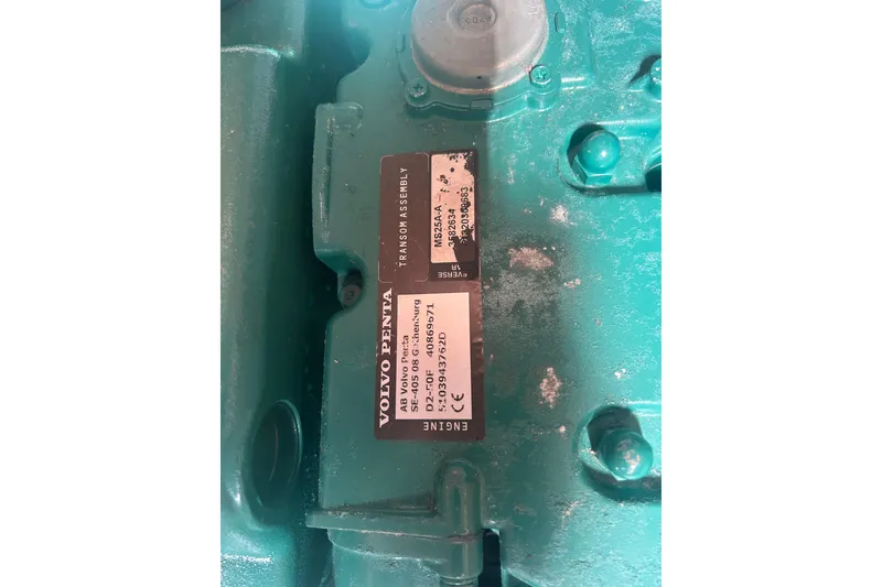 Slide: The Image of Volvo Penta engine label on 1988 Grand Soleil 46 Jezequel sailboat. - 36