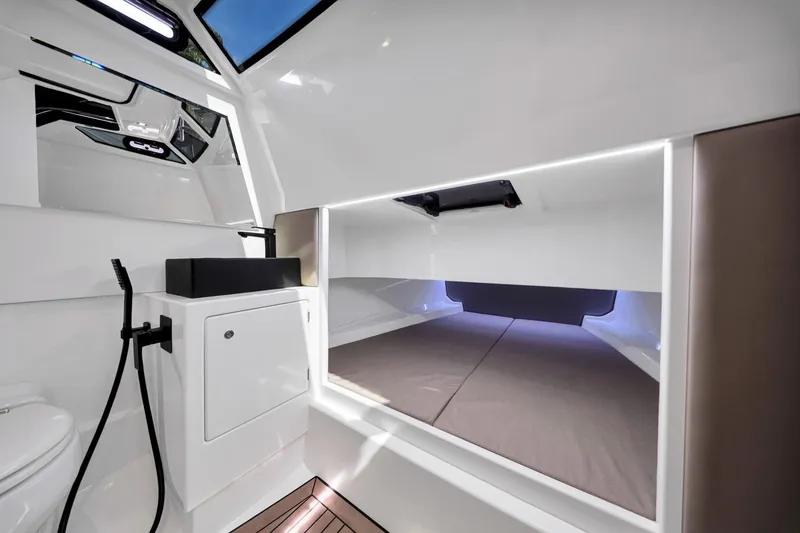 Slide: The Image of 2022 Vanquish VQ40 interior cabin with modern design and sleek finishes. - 32