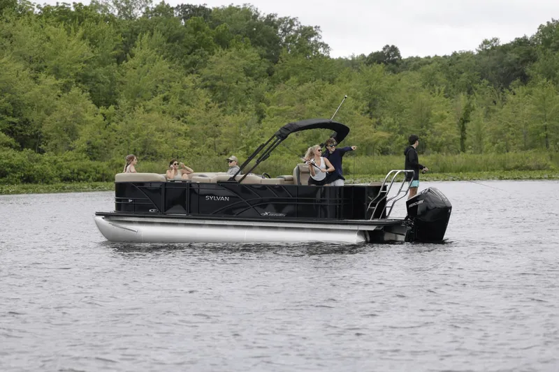 Slide: The Image of Sylvan Mirage X3 Party Fish 2026 on a lake with anglers. - 2