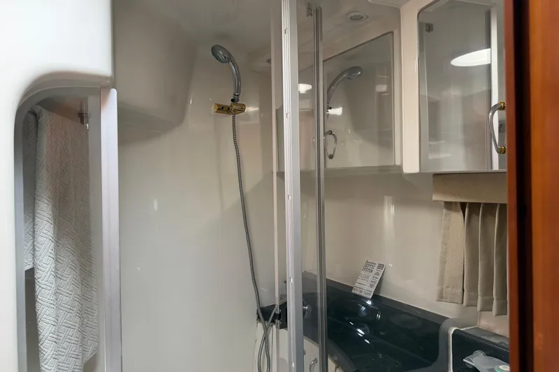 Slide: The Image of Engine compartment of a 2003 Carver 360 Sport Sedan with Volvo Penta components. - 30