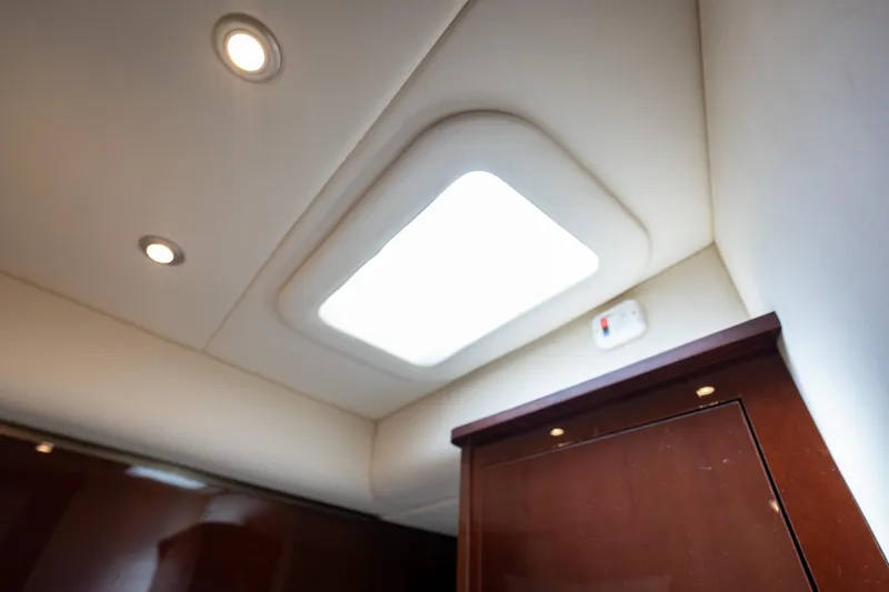 Slide: The Image of Ceiling view of 2008 Sea Ray 520 Sedan Bridge with skylight and recessed lighting. - 26