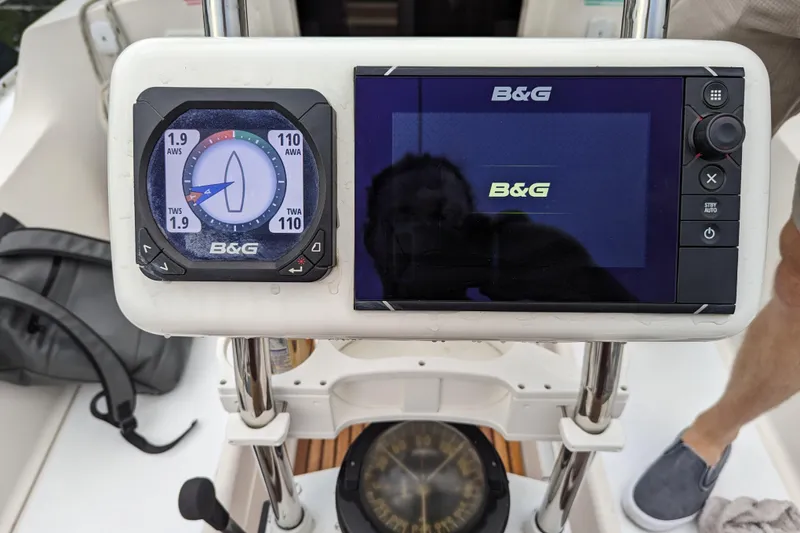 Slide: The Image of B&G navigation instruments on a 1985 Canadian Sailcraft CS 30 sailboat. - 11