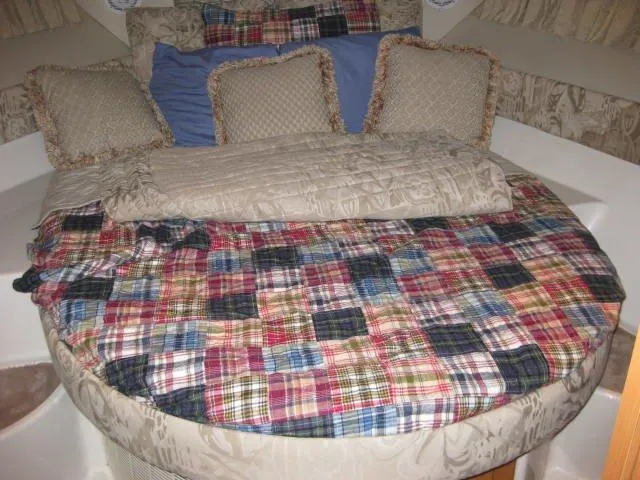 Slide: The Image of 2001 Regal Commodore 3880 yacht interior with stairs and sliding glass doors. - 11