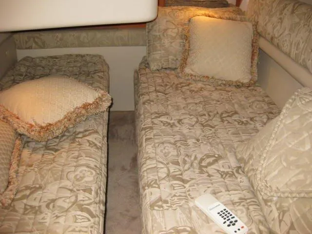 Slide: The Image of Engine compartment of 2001 Regal Commodore 3880 with visible wiring and components. - 12