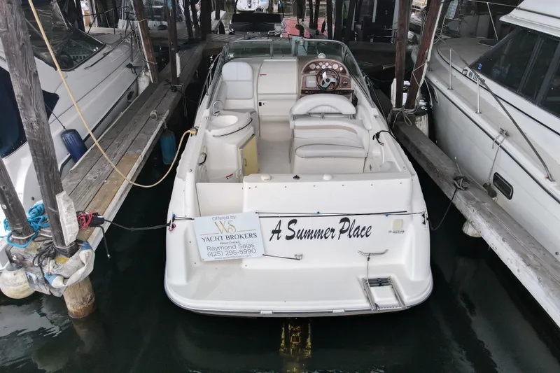 Slide: The Image of 2007 Glastron GS 279 boat docked in marina. - 43