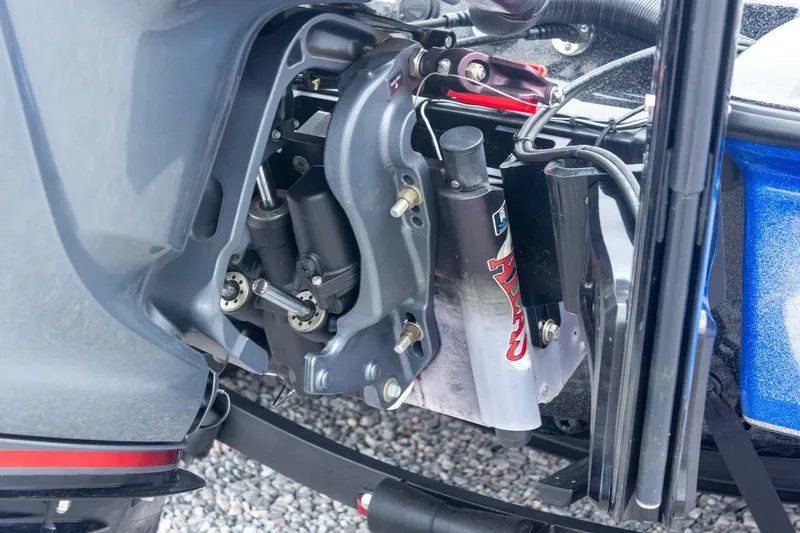 Slide: The Image of 2023 Caymas CX 21 PRO boat engine close-up, showcasing mechanical components. - 26