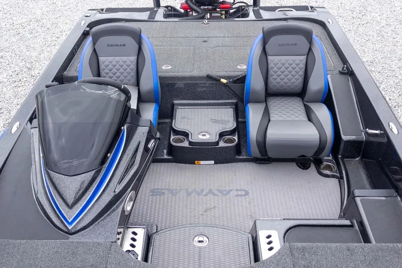 Slide: The Image of 2023 Caymas CX 21 PRO boat interior with dual seats and sleek design. - 34