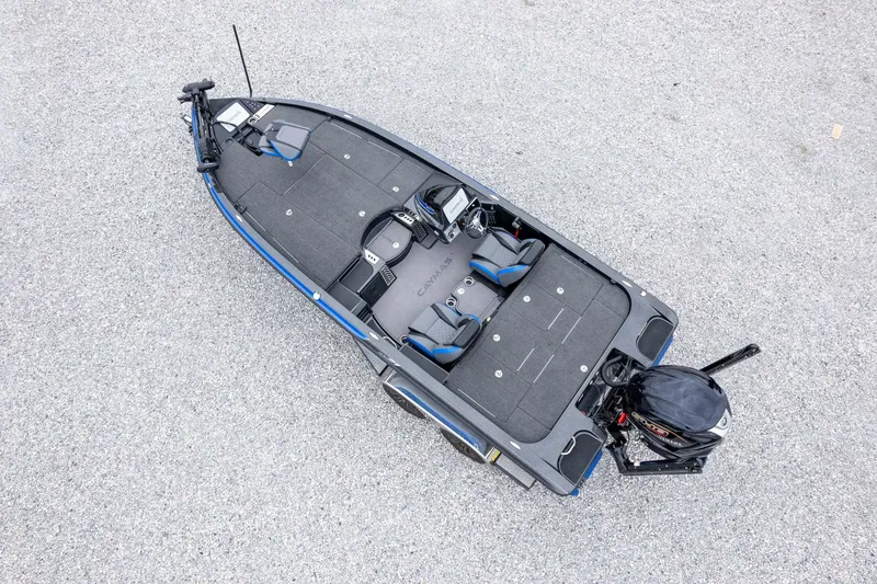 Slide: The Image of 2023 Caymas CX 21 PRO fishing boat, aerial view, sleek design, spacious deck. - 54